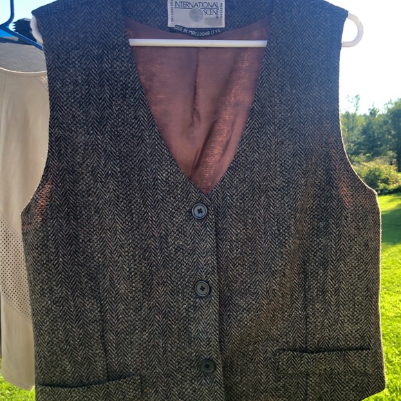 International Scene Tweed Vest - Vintage 90s - Picture 3 of 5